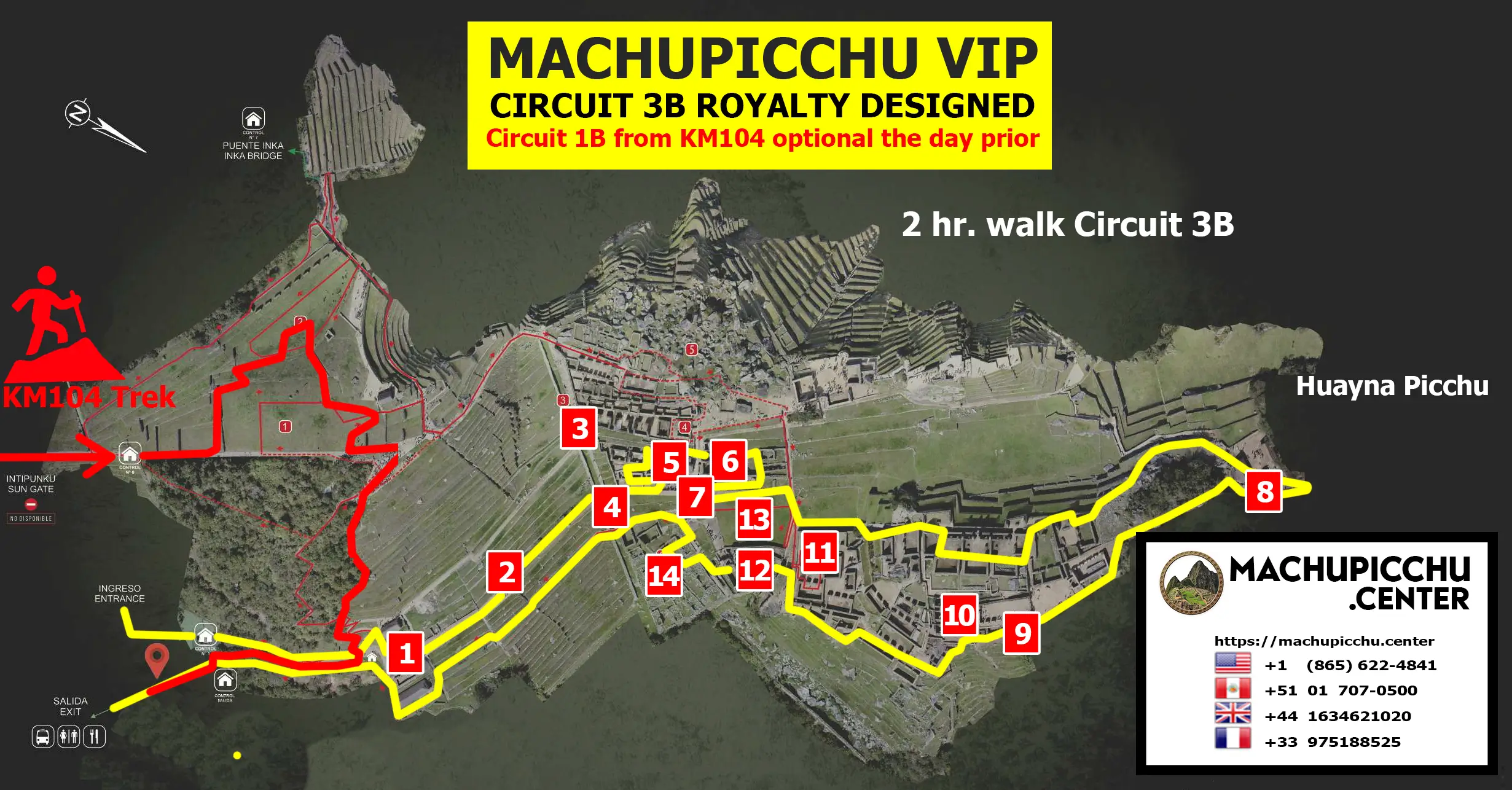 Machu Picchu Circuit 3B Premium Route Map Royalty Circuit